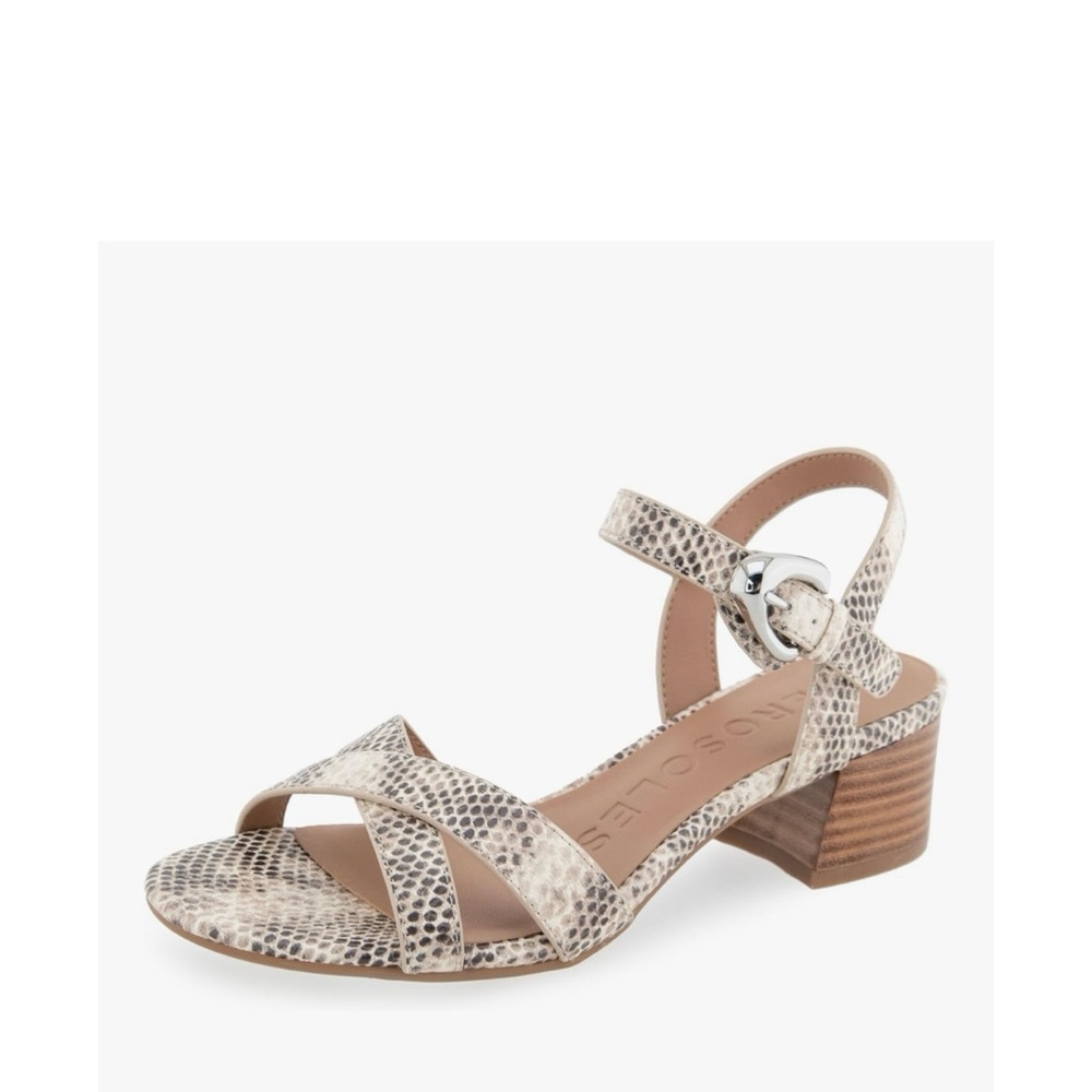 Aerosoles | Cinzia Roccia snake print neutral low heel sandals